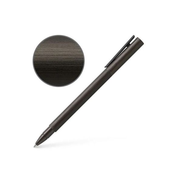 stylo roller néo-slime Faber Castell aluminium noir