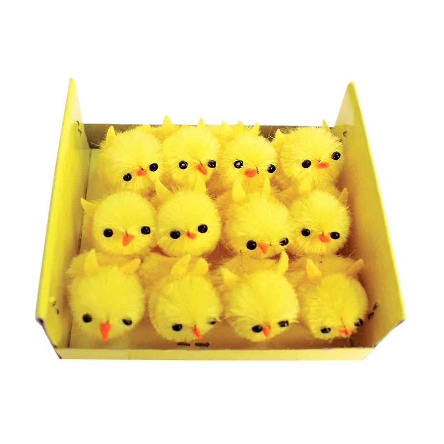 12 POUSSINS EN CHENILLE IM#1569