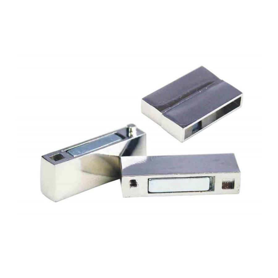 FERMOIR AIMANTE ARGENT 25X5X10MM IM#1596