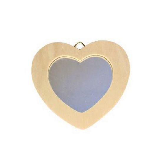 MIROIR CŒUR EN BOIS IM#1608