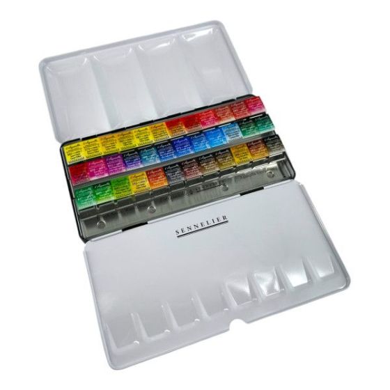 Boite Metal 36 Demi-Godets Aquarelle Extra-Fine