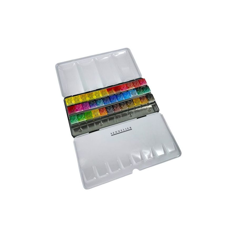 Boite Metal 36 Demi-Godets Aquarelle Extra-Fine