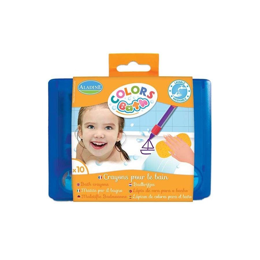 LOT DE 10 CRAYONS POUR LE BAIN