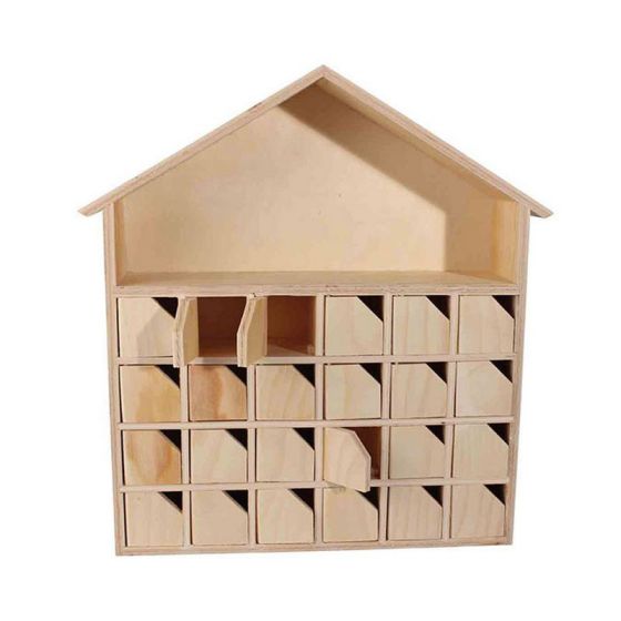 MAISON DE L'AVENT BOIS - 31 X 34 X 7 CM IM#1617