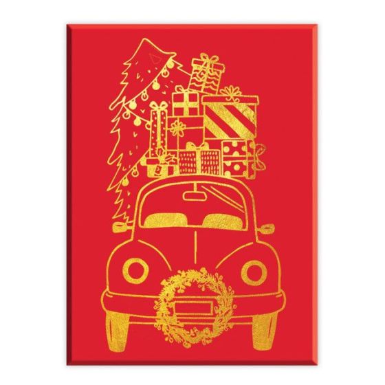 Tampon bois Noel Voiture