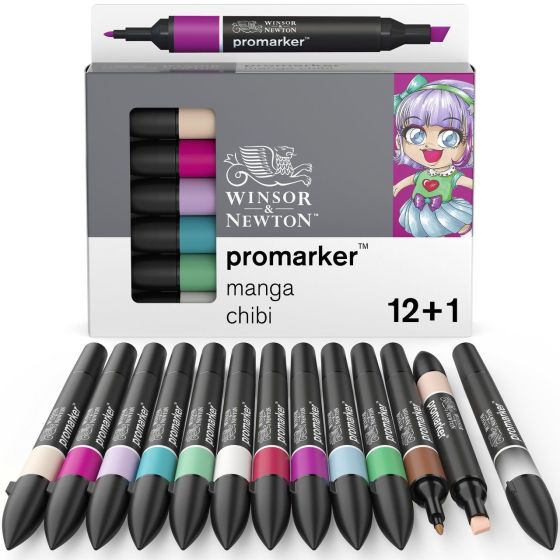 Set de 12+1 Promarker - Manga Chibi