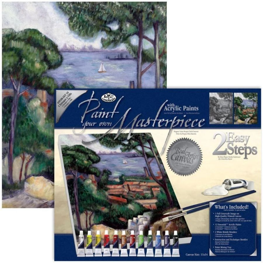 ROYAL & LANGNICKEL - PEINTURE D'ART - TOILE 28X35.5 CM - VUE SUR LA MÉDITÉRANNÉE ROYAL & LANGNICKEL - PEINTURE D'ART - TOILE 28X35.5 CM - VUE SUR LA MÉDITÉRANNÉE