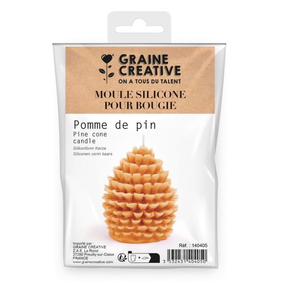 MOULE BOUGIE SILICONE - POMME DE PIN