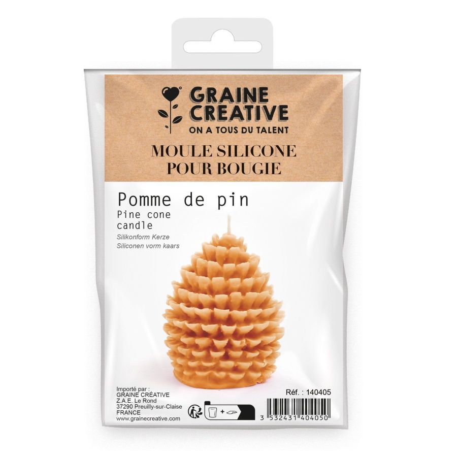 MOULE BOUGIE SILICONE - POMME DE PIN