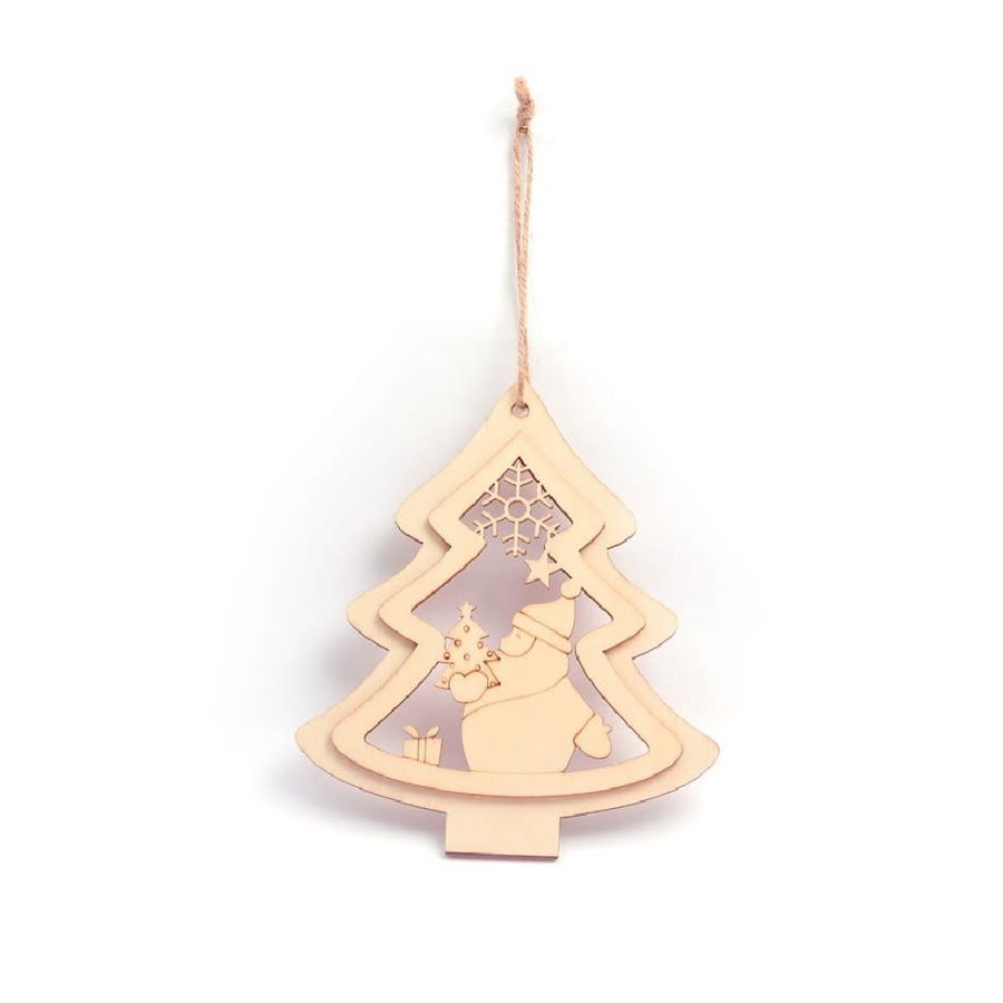SUSPENSION SAPIN NOEL BOIS 130X110X7MM SUSPENSION SAPIN NOEL BOIS 130X110X7MM