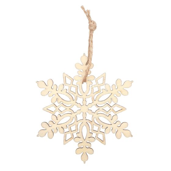 FLOCONS EN BOIS A SUSPENDRE, 8 X 8 CM X 4 PCS