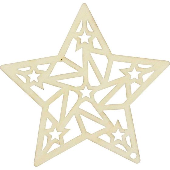 SUSPENSION DE NOEL, ESPRIT ORIGAMI, ETOILE, 15 X 14,2 CM