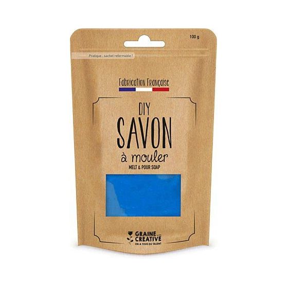PAIN DE 100G DE SAVON TRANSLUCIDE BLEU