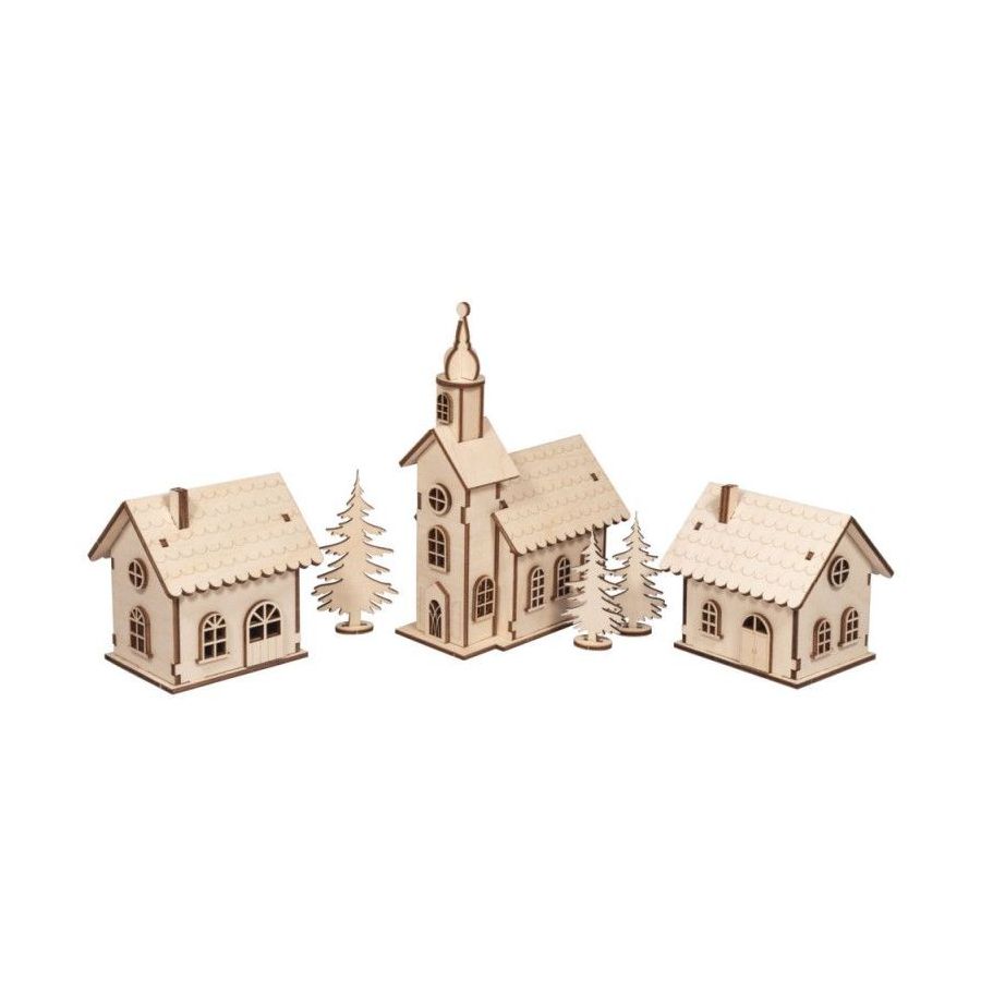 KIT BOIS NATUREL VILLAGE RAYHER KIT BOIS NATUREL VILLAGE RAYHER