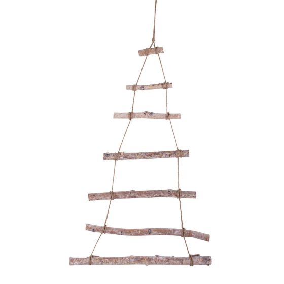 ECHELLE EN BOIS A SUSPENDRE ARBRE DE NOEL 75X40X1.5 CM