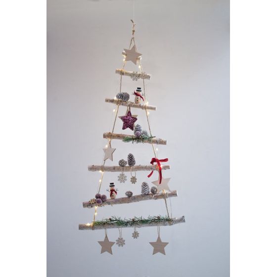 Echelle En Bois A Suspendre Arbre De Noel 75X40X1.5 Cm