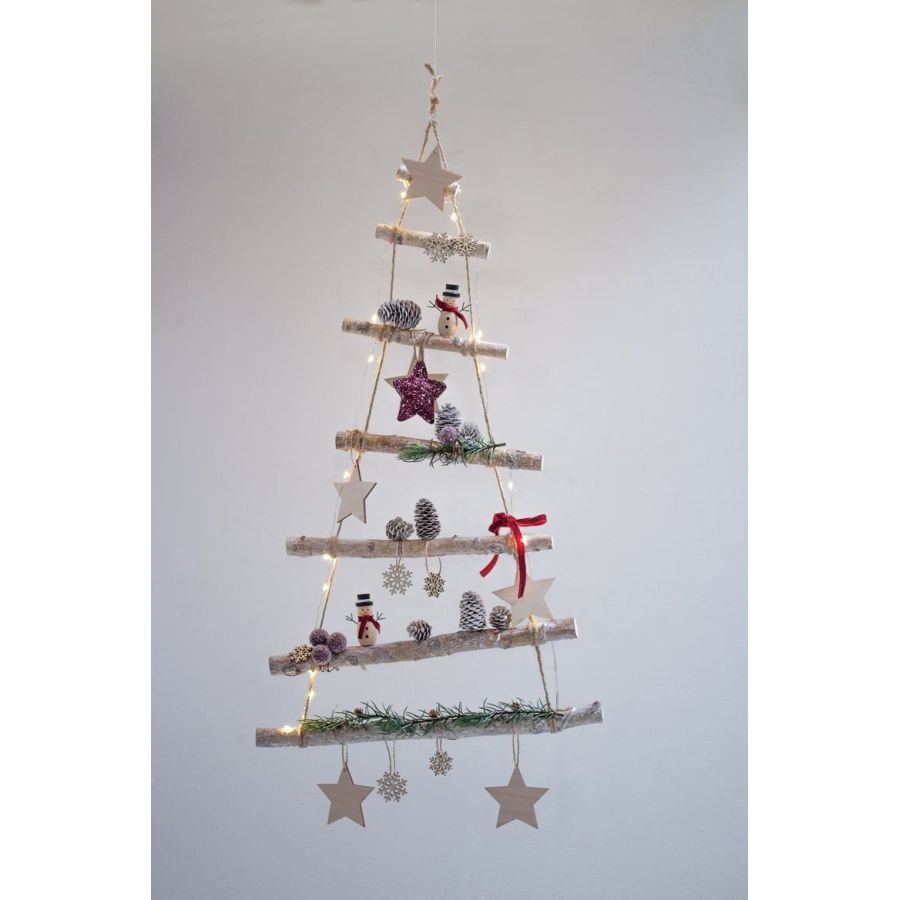 Echelle En Bois A Suspendre Arbre De Noel 75X40X1.5 Cm