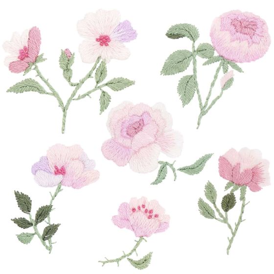 Kit De Stick & Stitch - Roses 12 Pieces