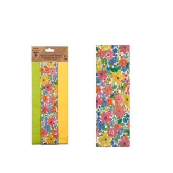 SACHET DE 6 FEUILLES PAPIER SOIE IMPRIMEE 50X75 CM 18G