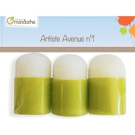 SET DE 3 TAMPONS MOUSSE - BLANC SET DE 3 TAMPONS MOUSSE - BLANC