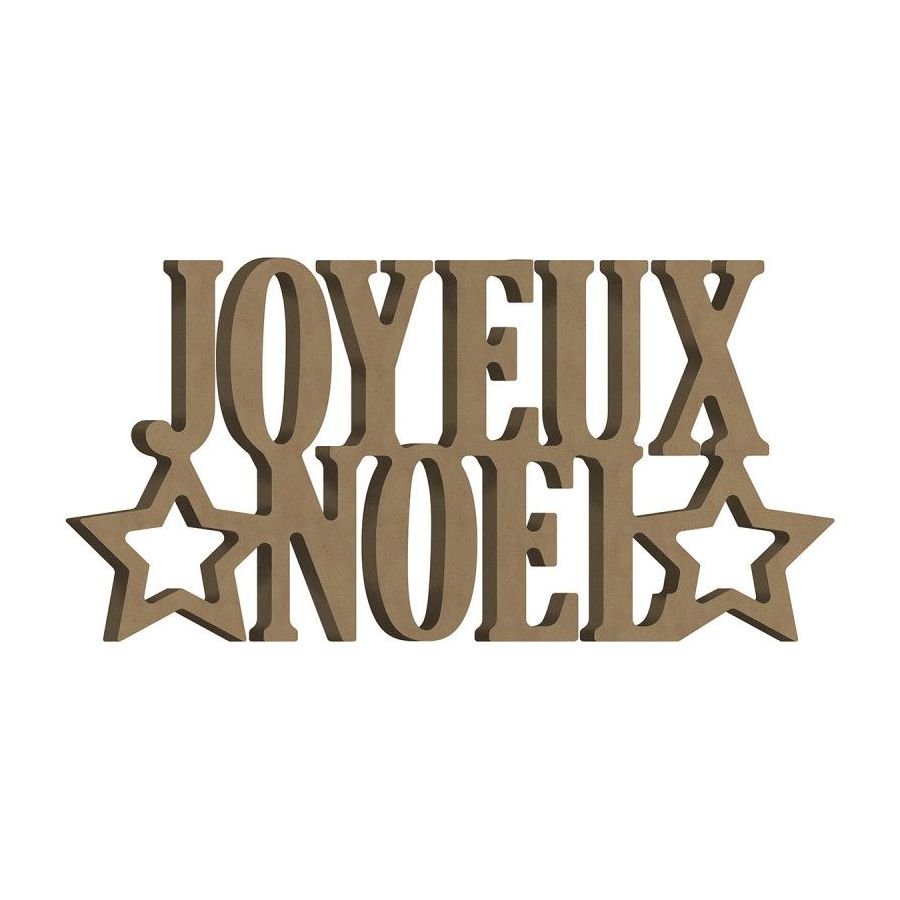 JOYEUX NOEL EN BOIS A POSER GOMILLE