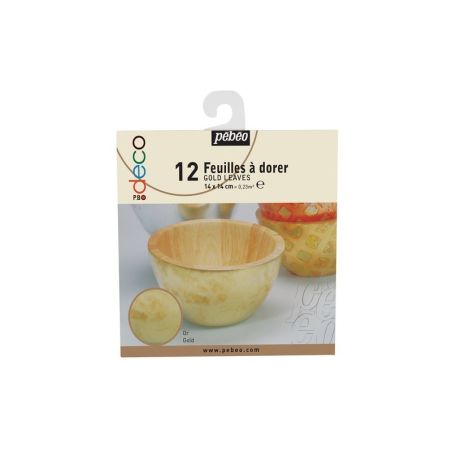 12 FEUILLES A DORER OR IM#1822