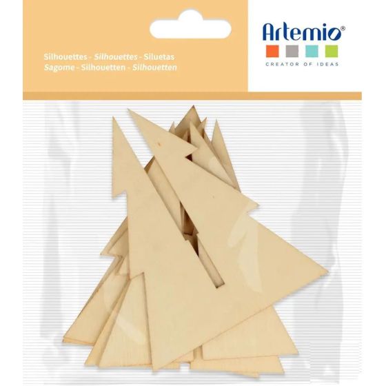 Silhouette Sapin En Bois 14Cm Artemio