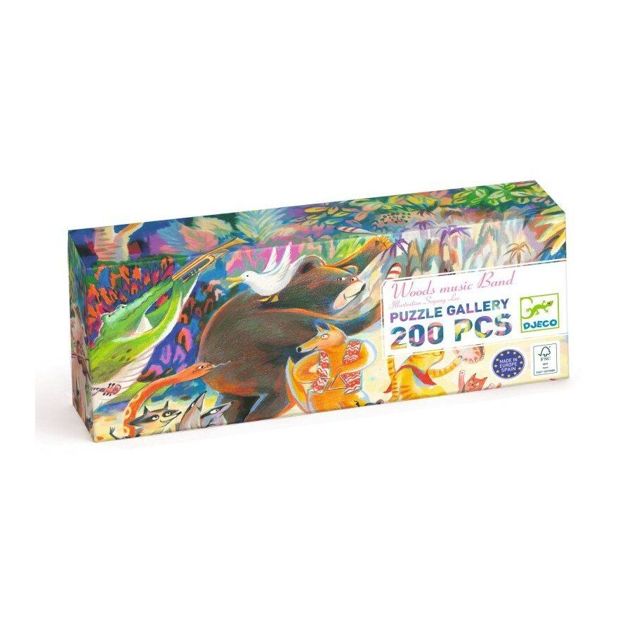 PUZZLE GALLERY - WOODS MUSIC BAND - 200 PIECES DJECO