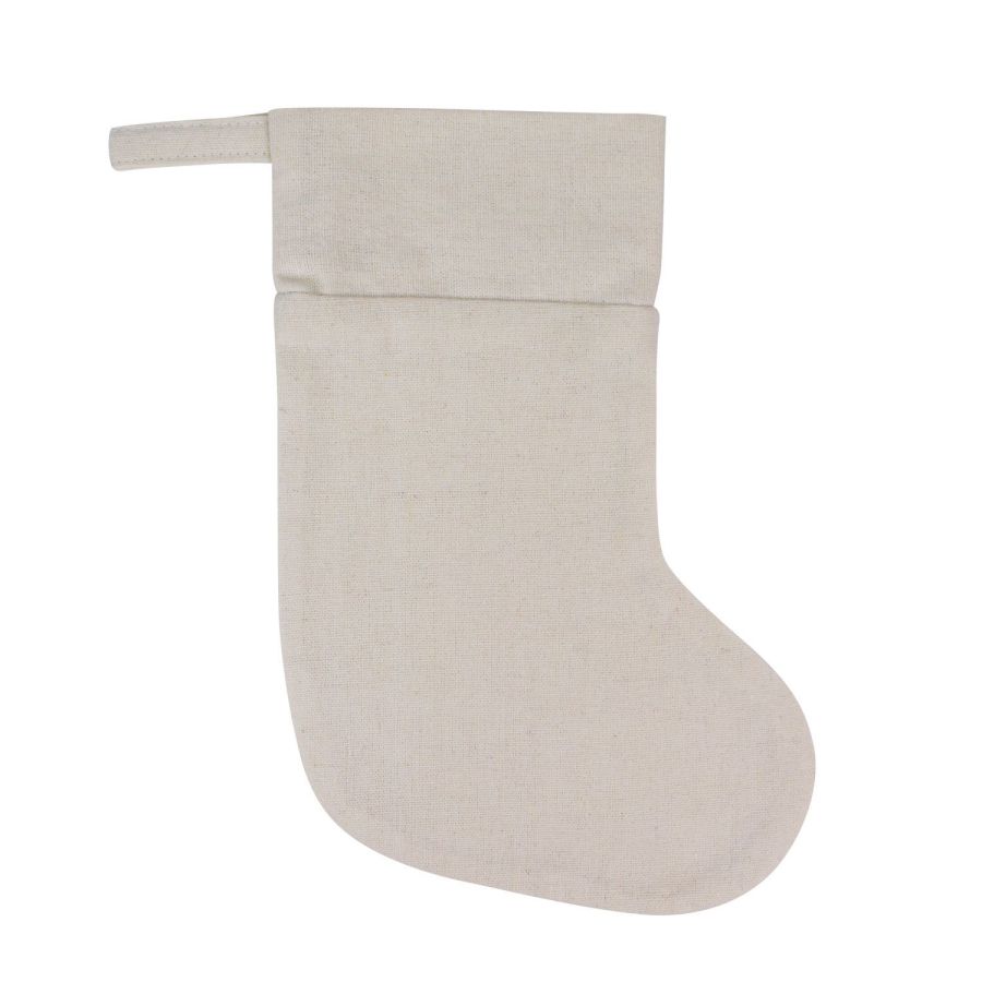 CHAUSSETTE DE NOEL EN COTON NATUREL 23.5 CM