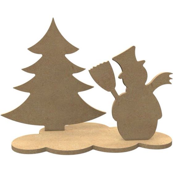 SET DE FIGURINES EN MDF BONHOMME DE NEIGE - GOMILLE