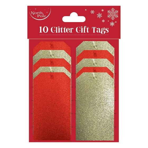 SET DE 10 ETIQUETTES CADEAUX PAILLETES