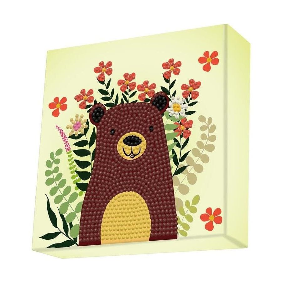 DIAMOND DOTZ : OURSON DANS LES FLEURS