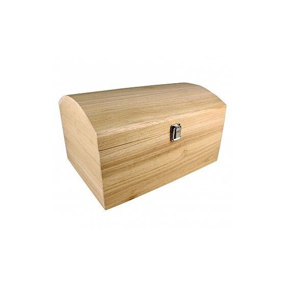 COFFRE EN BOIS BOMBE AVEC...