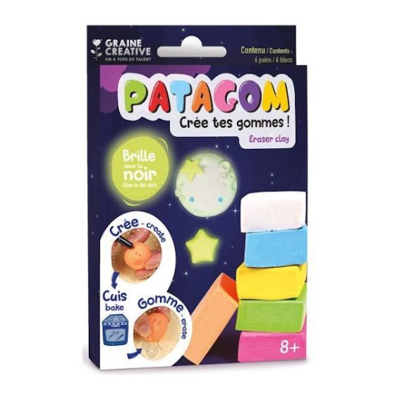 PATAGOM BLISTER DE 6 PAINS PHOSPHORESCENTS - GRAINE CREATIVE