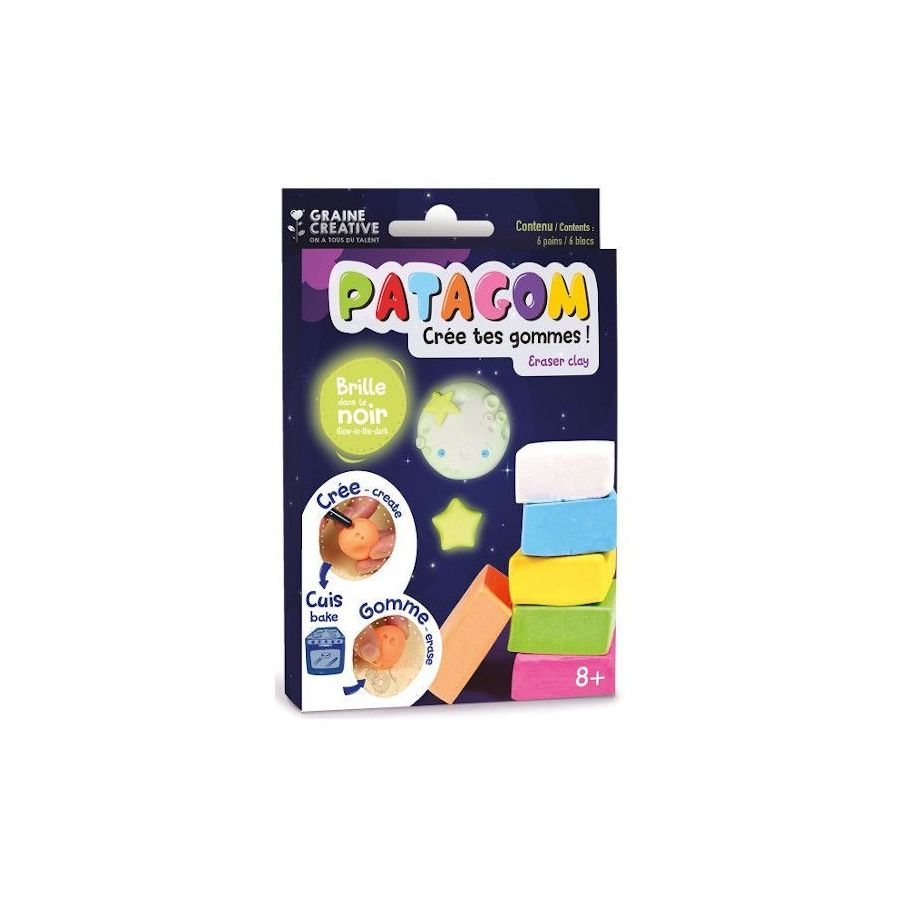PATAGOM BLISTER DE 6 PAINS PHOSPHORESCENTS - GRAINE CREATIVE