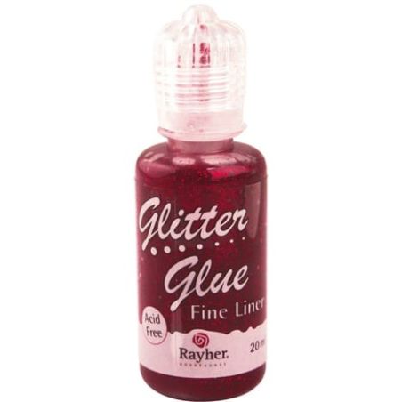 COLLE PAILLETEE METAL 20ML - ROUGE VIN IM#1912