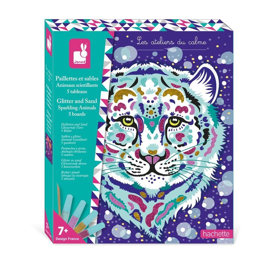 PAILLETTES ET SABLE ANIMAUX SCINTILLANTS - 5 TABLEAUX - JANOD