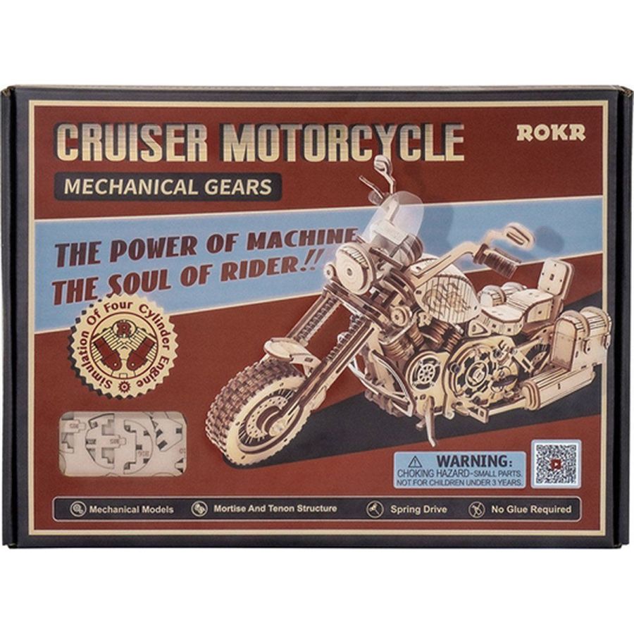 PUZZLE 3D EN BOIS - CRUISER MOTORCYCLE - ROKR