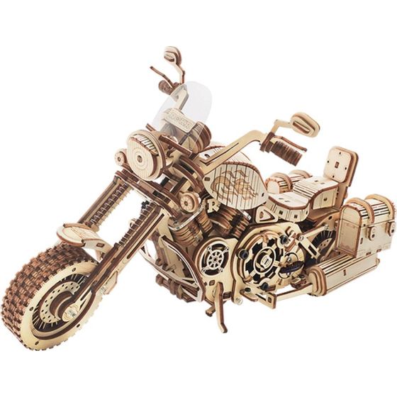 Puzzle 3D En Bois - Cruiser Motorcycle - Rokr