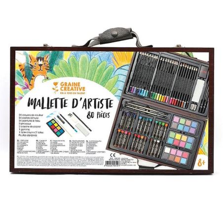 MALLETTE D'ARTISTE 80 PIECES - GRAINE CREATIVE MALLETTE D'ARTISTE 80 PIECES - GRAINE CREATIVE