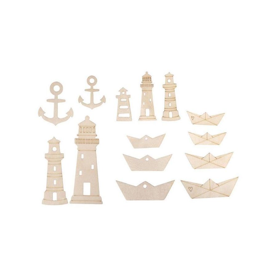 PLAQUE BATEAUX, PHARE EN BOIS - RAYHER