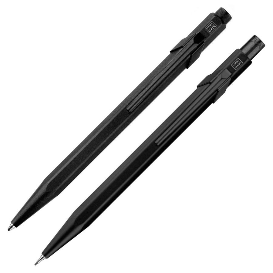 Set Stylo A Bille Et Porte-Mines 849 Black - Caran D'Ache