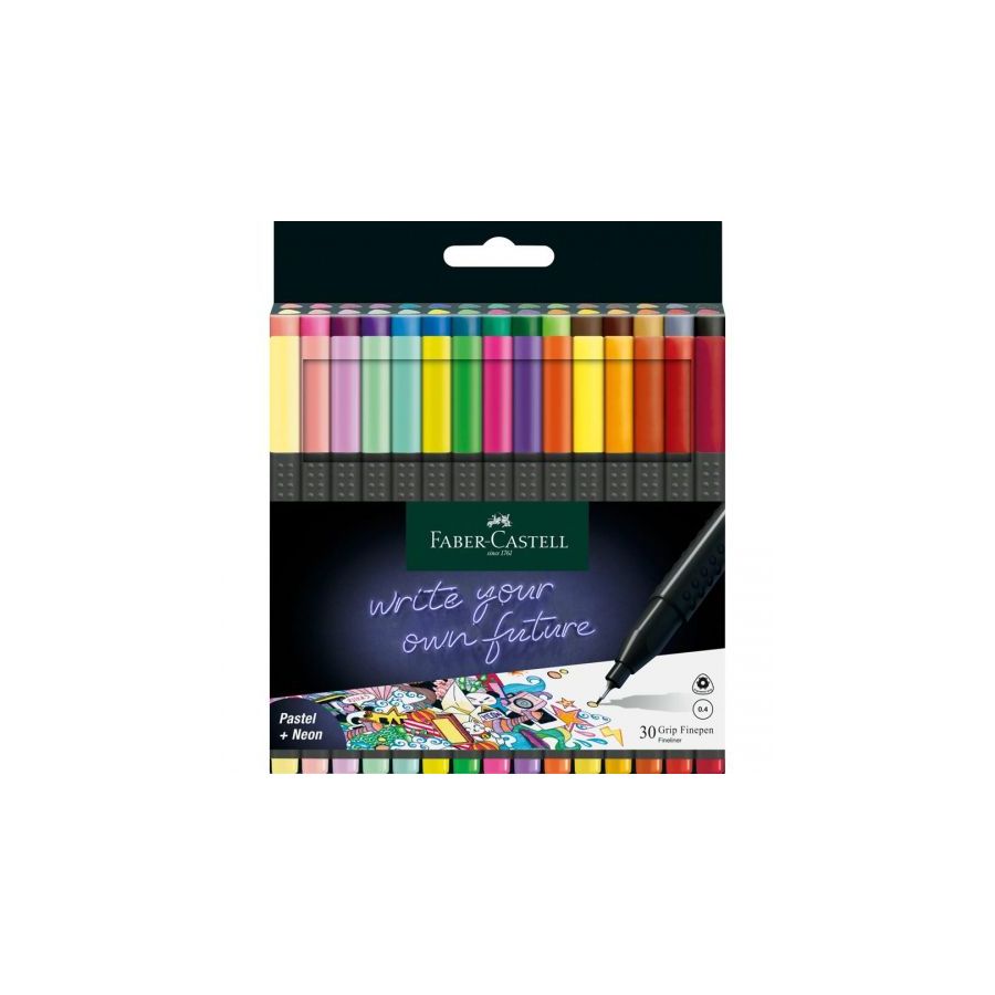 CRAYON GRIP FINEPEN - PASTEL ET NEON