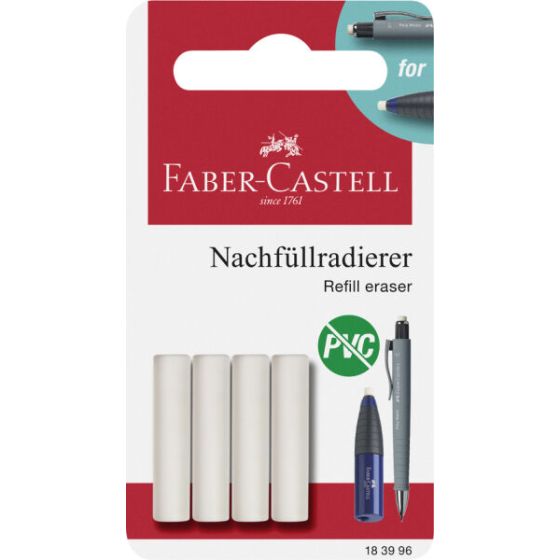 PACK DE 4 GOMMES DE RECHANGE POUR CRAYON GOMME SOUS BLISTER