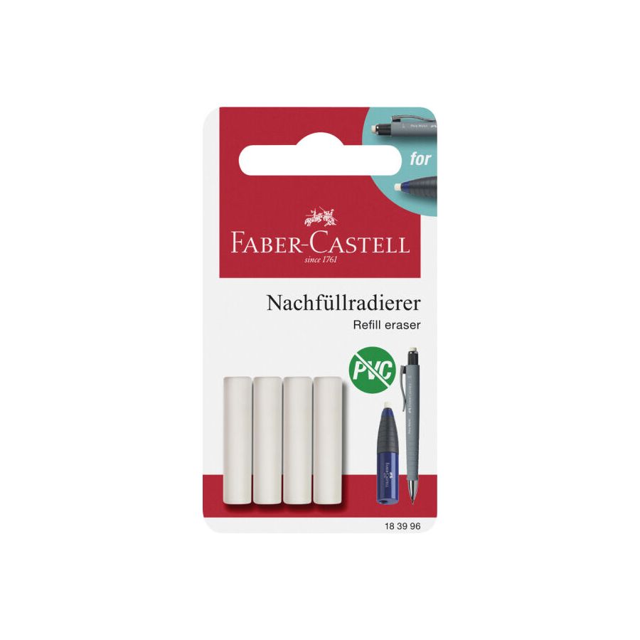 PACK DE 4 GOMMES DE RECHANGE POUR CRAYON GOMME SOUS BLISTER