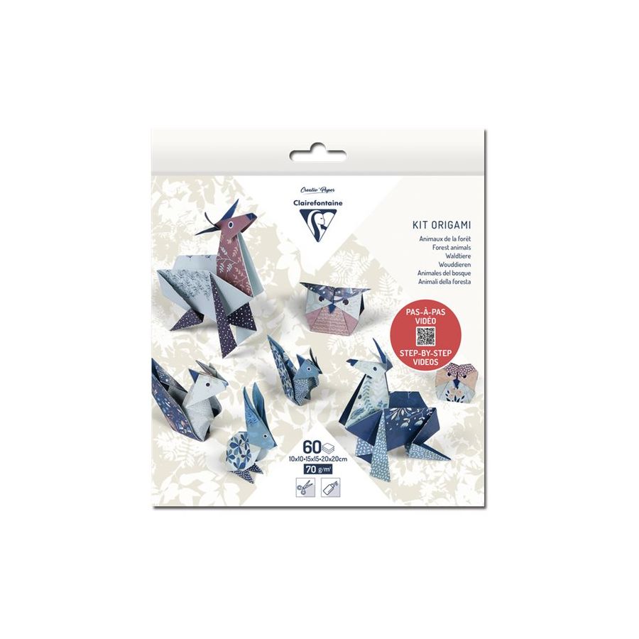 Papier Origami Animaux - 60 Feuilles - 3 Formats