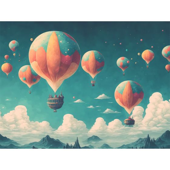 KIT DIAMOND PAINTING - MONTGOLFIÈRES - 30X40