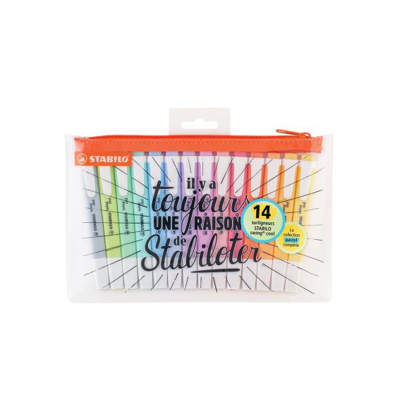 STABILO POCHETTE 14 SURLIGNEURS PASTELS - SWING COOL PASTEL
