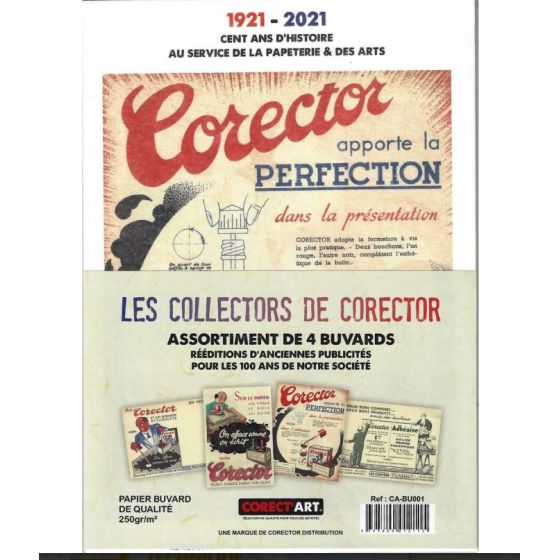 POCHETTE DE 4 BUVARDS A5 - RÉÉDITIONS D'ANCIENNES PUBLICITÉS