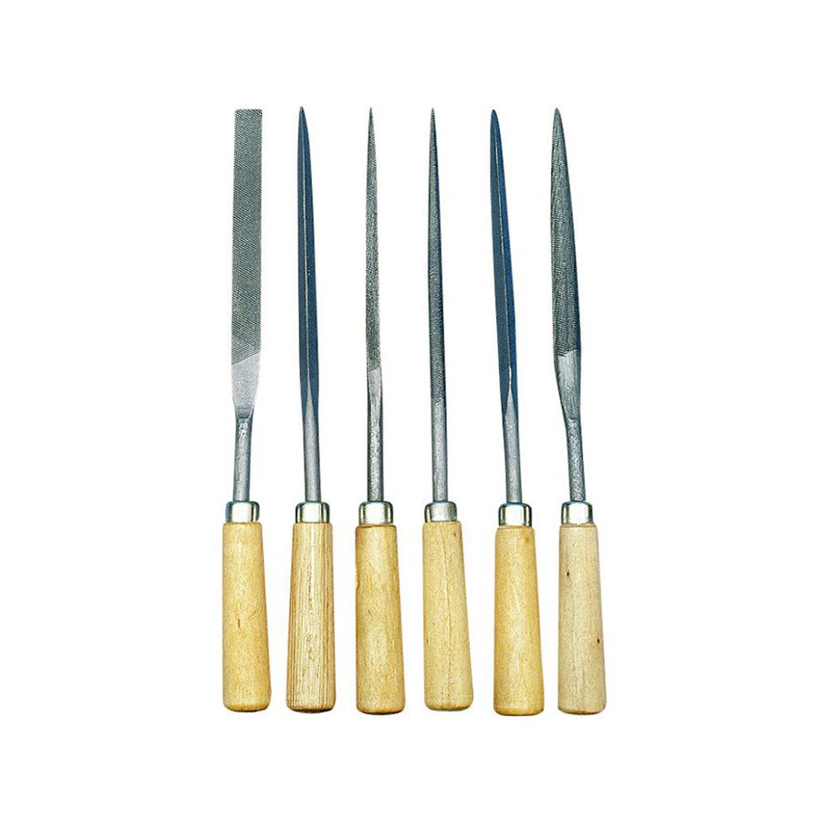 Limes pour stéatite – Manche en bois – Set de 6 pièces